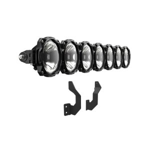 Ford Super Duty Light Bar Kit - Front Bumper - KC HiLiTES - Gravity LED Pro6 - Black - `17-`27